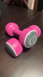 2 roze dumbells 1,5kg, Sport en Fitness, Ophalen, Zo goed als nieuw