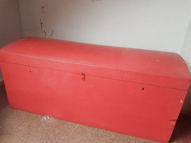 houten kist, Huis en Inrichting, Woonaccessoires | Kisten, Gebruikt, 50 tot 75 cm, 50 tot 75 cm, 100 tot 150 cm, Overige houtsoorten