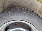 4 pneus d'hiver avec jante Uniroyal 185/65 R15 MS Plus 77, Pneus et Jantes, 15 pouces, 185 mm, Enlèvement