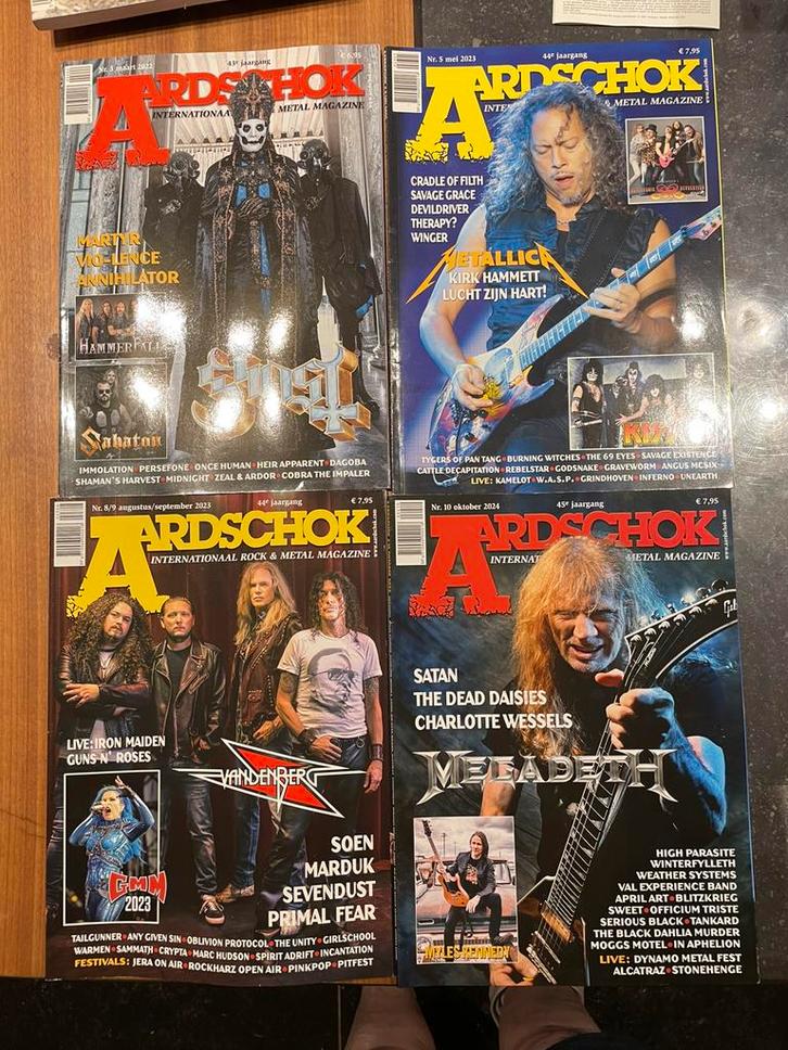 Aardschok Rock Metal Magazine 5 nrs 3,90 euro/1 *19,5 euro/5, Verzamelen, Tijdschriften, Kranten en Knipsels, Tijdschrift, 1980 tot heden