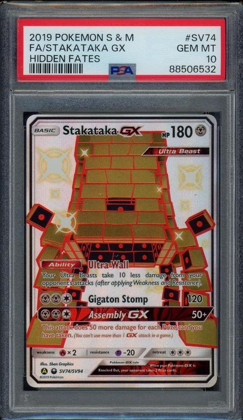 Stakataka GX PSA 10 - SV74/SV94 Dates cachées du soleil et d, Hobby & Loisirs créatifs, Jeux de cartes à collectionner | Pokémon