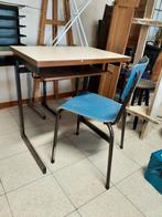 Pupitre/bureau d'école Vintage + chaise, Enlèvement, Utilisé