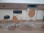 3 glazen voorraadpotten, Ophalen of Verzenden, Nieuw