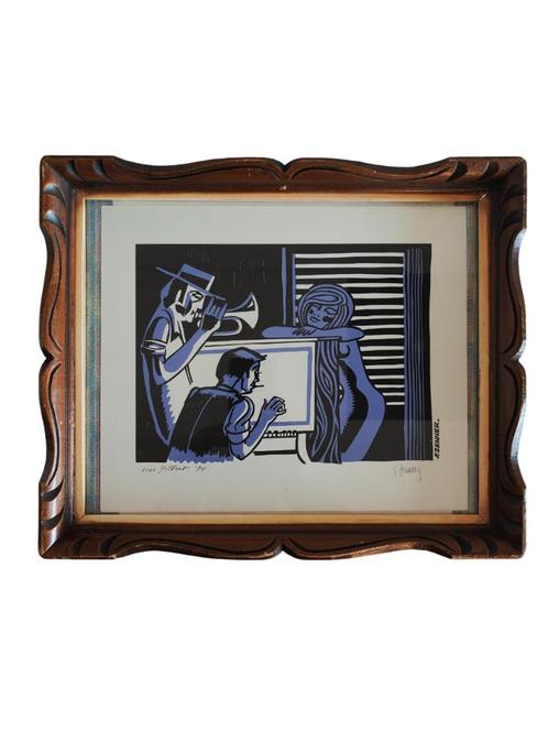 F. Zenner - Grafische prent, Antiek en Kunst, Kunst | Schilderijen | Abstract, Ophalen of Verzenden