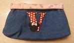 Pochette vide-poches en jeans avec la lettre V et Minnie., Bijoux, Sacs & Beauté, Trousses de toilette, Enlèvement ou Envoi, Neuf