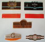 Lot van 7 middelgrote sigarenbanden allerlei merken (1), Utilisé, Envoi, Bagues de cigare