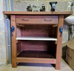 Werkbank met slijpsteen en bankschroef, Doe-het-zelf en Bouw, Ophalen, Gebruikt, 70 tot 120 cm, Bankschroef