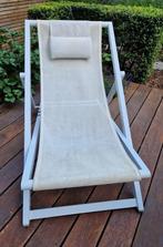 witte strandstoel Jadirnico, Tuin en Terras, Tuinstoelen, Ophalen, Gebruikt, Verstelbaar