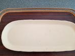 Vintage grote visschaal of ander beige ecru keramiek