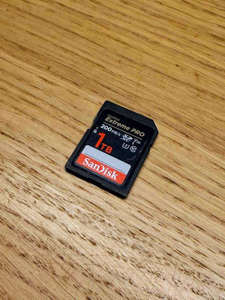 Extreme Pro Sandisk SD kaart 1TB - 5 jaar Garantie, Audio, Tv en Foto, Foto | Geheugenkaarten, SD, Ophalen