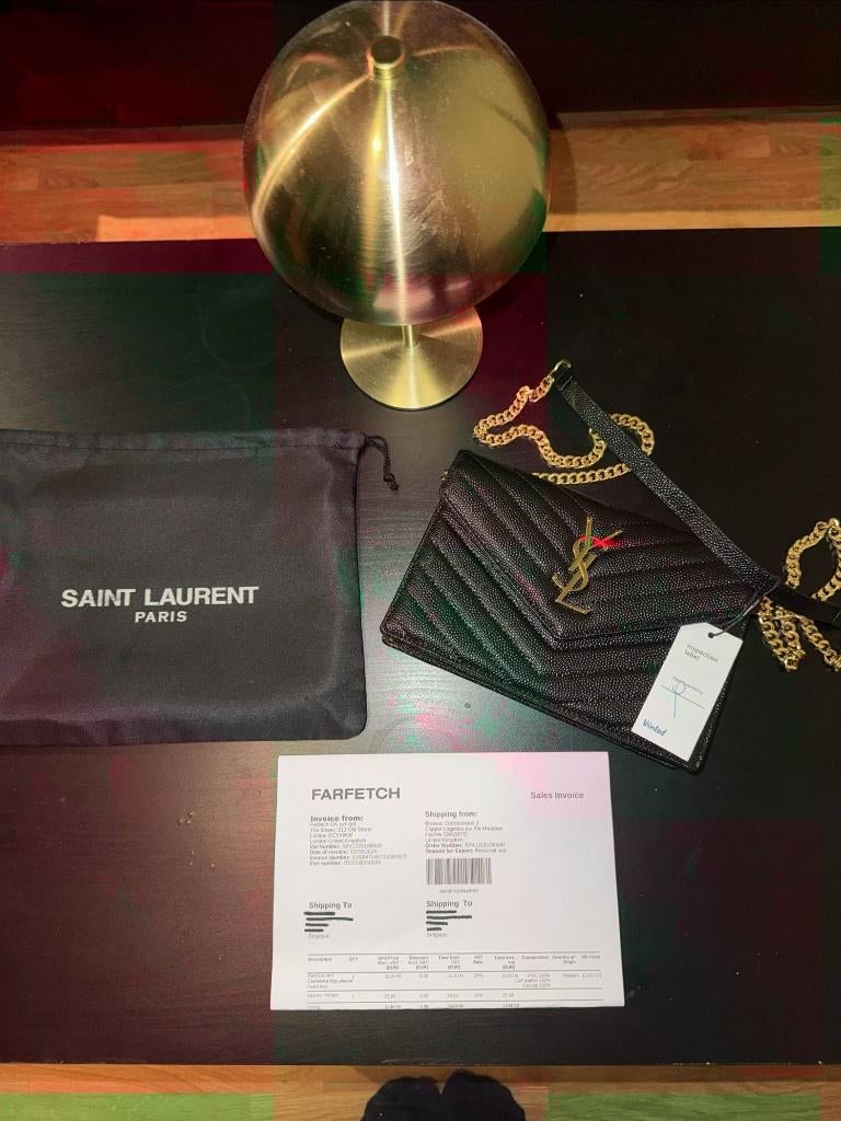 Tas van Yves Saint Laurent, Handtassen en Accessoires, Tassen | Damestassen, Zo goed als nieuw, Handtas, Zwart, Ophalen of Verzenden