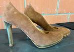 Cognac pumps Andrea Catini - Maat 38,5, Overige kleuren, Ophalen of Verzenden, Zo goed als nieuw, Schoenen met hoge hakken