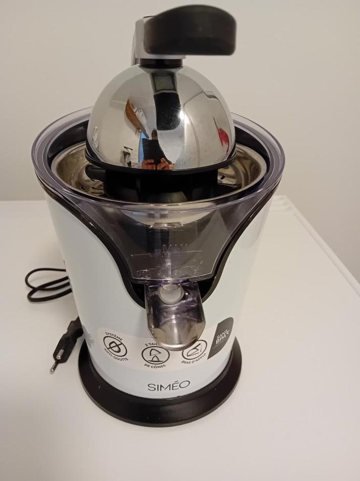 Siméo citruspers, Elektronische apparatuur, Juicers, Zo goed als nieuw, Sapcentrifuge, Elektrisch, Ophalen of Verzenden