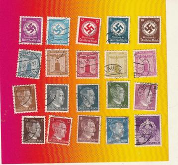 20 postzegels van Duitsland ,oorlog niet afgestempelt,zie fo