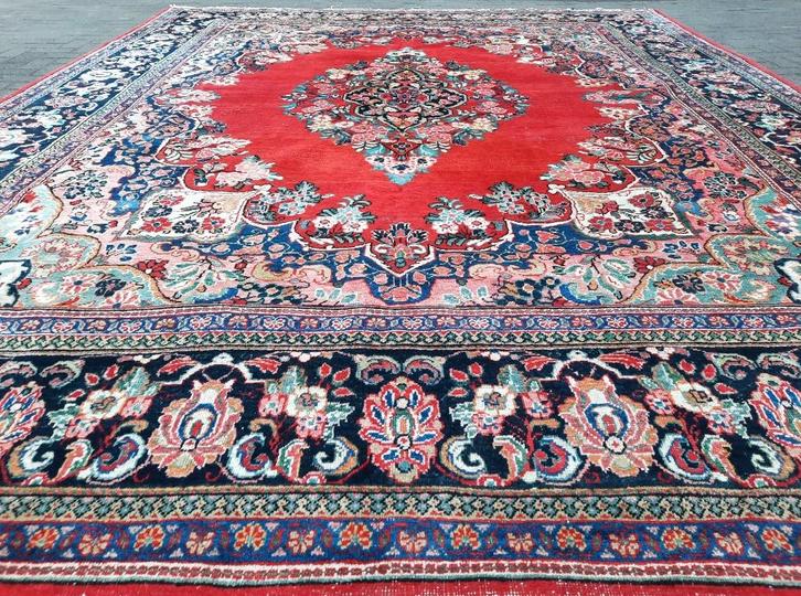 Antieke handgeknoopt tapijt Uit IRAN (Sarouk) 420 x 330 cm, Antiek en Kunst, Antiek | Tapijten, Tafelkleden en Textiel, Ophalen