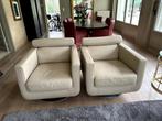 02 Natuzzi Leather Armchairs, Huis en Inrichting, Modern, Leer, Wit, Zo goed als nieuw