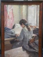 Fernand Clausse Jong meisje bij het raam, Antiek en Kunst, Kunst | Schilderijen | Klassiek, Ophalen of Verzenden