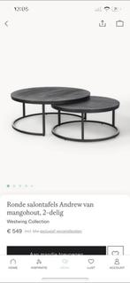 Westwing zwarte duo tafel, Huis en Inrichting, Ophalen, Gebruikt, 50 tot 100 cm, Rond