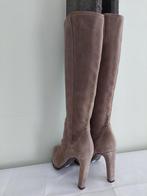 51C* BATA sexy bottes high heels taupe cuir (38), Bata, Comme neuf, Autres couleurs, Envoi
