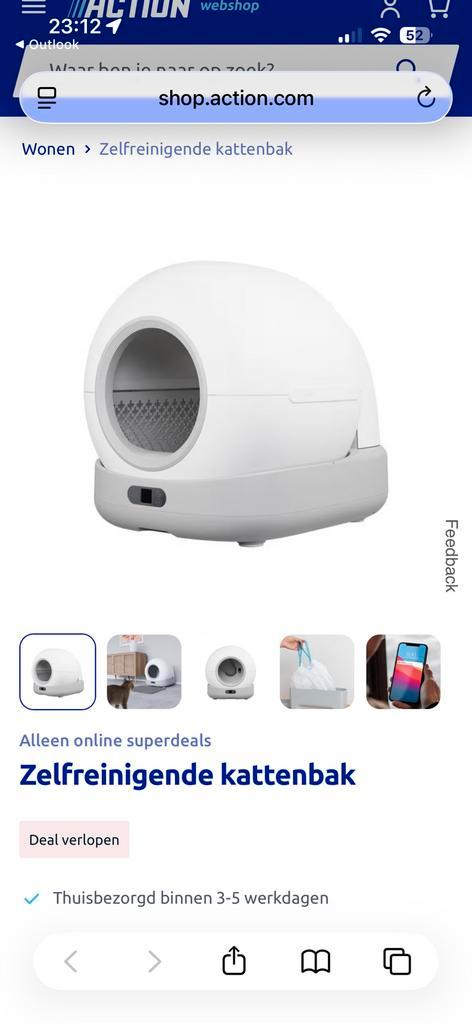 Zelfreinigende kattenbak, Dieren en Toebehoren, Kattenbakken, Zo goed als nieuw, Ophalen