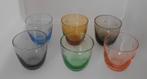 6 borrelglaasjes gekleurd glas Booms, Enlèvement ou Envoi