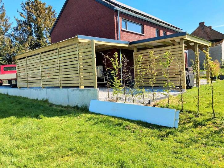 BELGOCHALET Fabrikant van onderdak, garage, houten carport., Tuin en Terras, Tuinhuizen, Nieuw, Tuinhuis, Hout, Ophalen of Verzenden