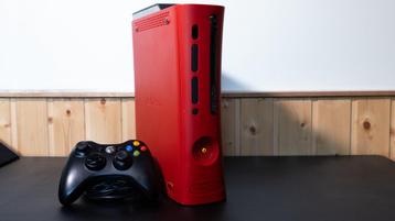 Xbox 360 – Rode Editie + Bedrade Controller – 120GB HDD beschikbaar voor biedingen