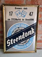 Brouwerij Steendonk glacoïde reclamebord 1989 - 470x340mm, Verzamelen, Merken en Reclamevoorwerpen, Reclamebord, Gebruikt, Ophalen of Verzenden