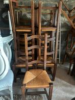 Lot de 6 chaises en bois , livraison possible, Antiquités & Art