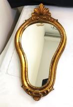 Miroir Louis XV feuille d'or 24 K cadre doré H51💎😍💑👌, Moins de 50 cm, Enlèvement ou Envoi, Moins de 100 cm, Autres formes