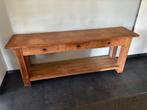 TEAK sidetable landelijk, Huis en Inrichting, Tafels | Sidetables, Ophalen, Teakhout, 150 tot 200 cm, Landelijk