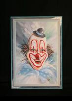 Prachtig origineel olie schilderij “The Happy Clown”op doek., Antiek en Kunst, Ophalen
