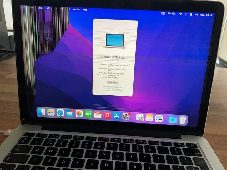 Macbook Pro 13,3", Computers en Software, Apple Macbooks, Zo goed als nieuw, MacBook, 8 GB, Ophalen of Verzenden