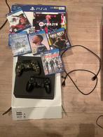 PlayStation 4 met doos, 2 dual shocks en 7 spellen, Enlèvement, Utilisé