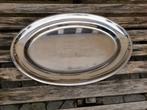 Zilverkleurig vintage dienblad, plateau, schaal., Overige materialen, Gebruikt, Ophalen of Verzenden, Schaal of Schalen