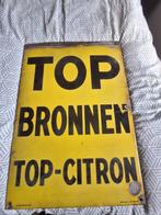 Emaille reclame bord Top Bronnen 1934, Verzamelen, Merken en Reclamevoorwerpen, Ophalen