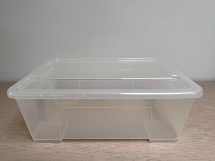 Transparante bakken met deksels (19 stuks), Huis en Inrichting, Woonaccessoires | Overige, Gebruikt, Ophalen