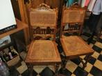 oude eiken stoelen, Huis en Inrichting, Ophalen, Gebruikt, Twee, Bruin