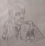 Jean Cocteau. Portret van Max Jacob. Oude tekening, Verzenden