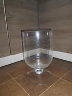 Grote vaas in glas op voet, Ramsblok, Huis en Inrichting, Woonaccessoires | Vazen, Ophalen, Zo goed als nieuw, Glas