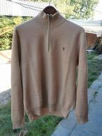 Mesh-gebreide katoenen trui met rits, Maat 52/54 (L), Beige, Nieuw, Ophalen of Verzenden