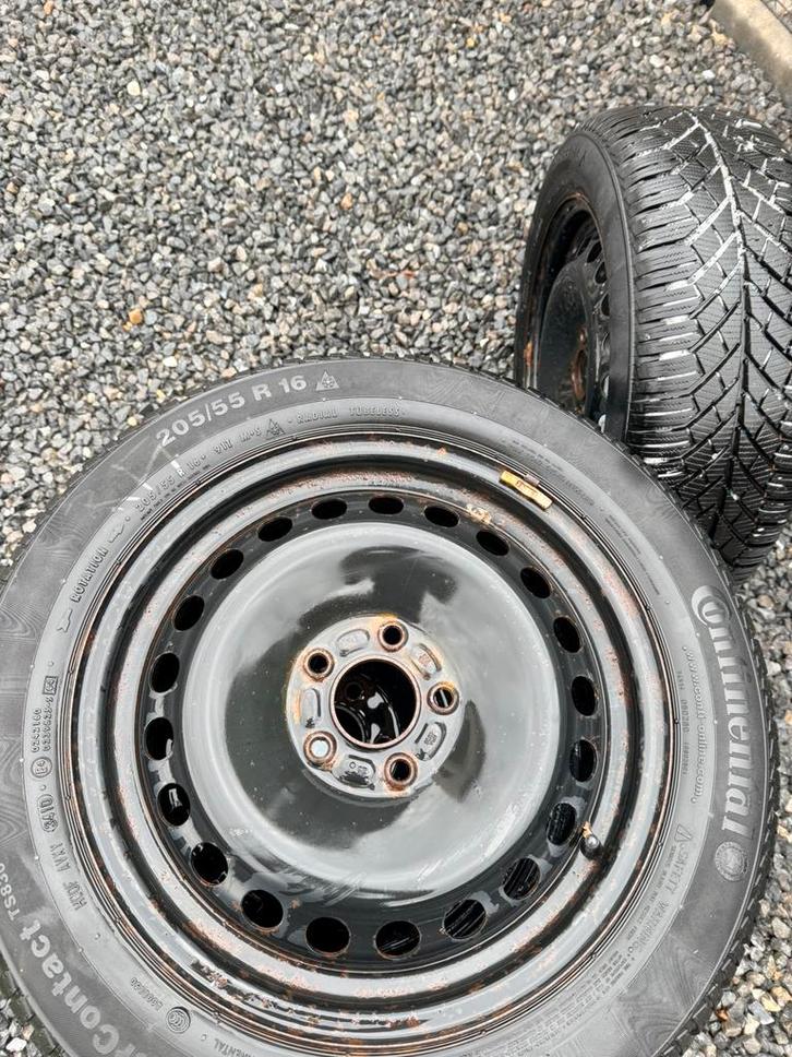 Continental banden 4st 205/55 R16 91H, Auto diversen, Aanhangwagen-onderdelen, Zo goed als nieuw, Ophalen