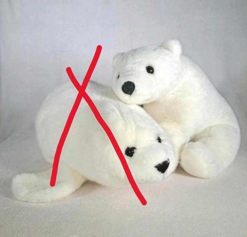 Witte knuffel, ijsbeer, coca cola beren..., Kinderen en Baby's, Speelgoed | Knuffels en Pluche, Zo goed als nieuw, Beer, Ophalen of Verzenden