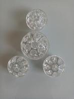 Vier Franse bloemprikkers in jaren 50/60 glas, Antiek en Kunst, Antiek | Glaswerk en Kristal, Ophalen of Verzenden
