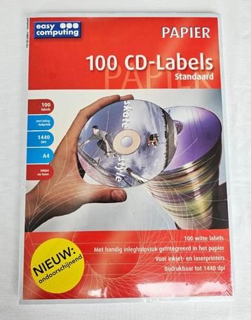 Nieuw pakket witte blanco labels voor CD’s en DVD’s  beschikbaar voor biedingen