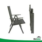 MaxxGarden Tuinstoel - 2 stuks - aluminium - Zilver/zwart, Support@maxxtools.be, Ophalen of Verzenden, Centrum zuid 2084, Nieuw
