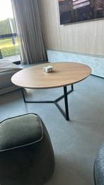 Vol eiken salontafel 1m, Huis en Inrichting, Tafels | Salontafels, Ophalen, Zo goed als nieuw, Rond, Eikenhout
