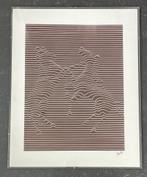 Gravure van moderne paarden 50 cm x 40 cm, Antiek en Kunst, Kunst | Etsen en Gravures, Ophalen