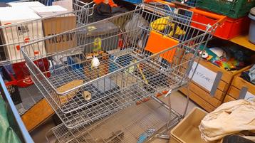 2 oude winkelkarren beschikbaar voor biedingen