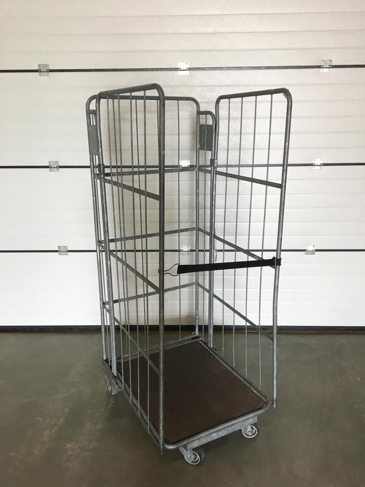 Rolcontainer transportkar, Doe-het-zelf en Bouw, Transportwagens, Gebruikt, Transportkar, Ophalen